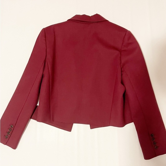 Argent Boxy Virgin Wool Red Blazer NWT size 10 - Picture 3 of 5